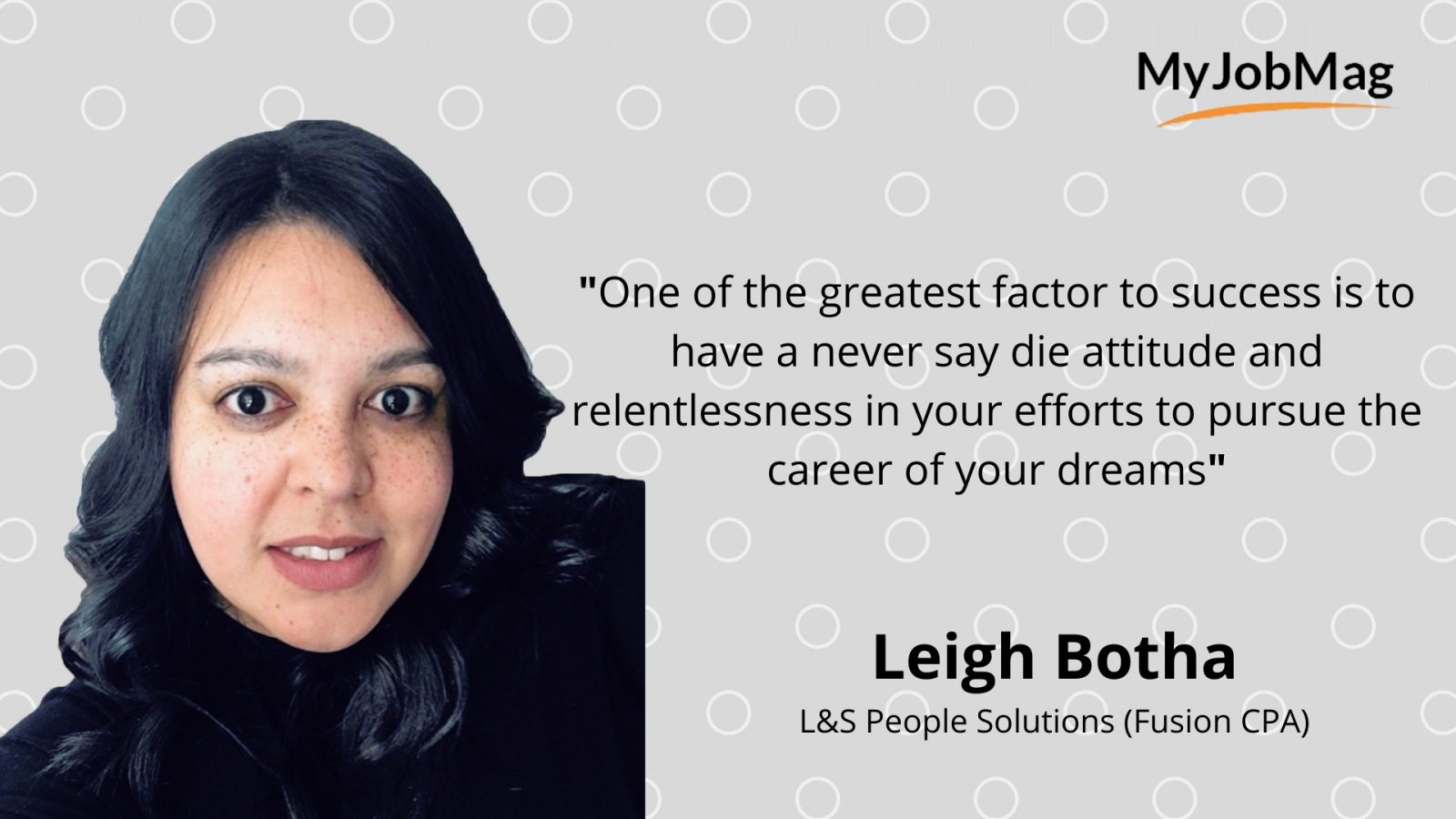 Leigh Botha career advice