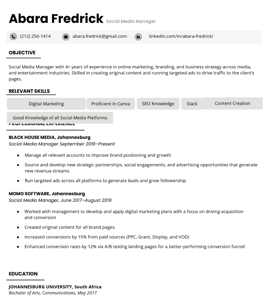 An image of a modern CV template 