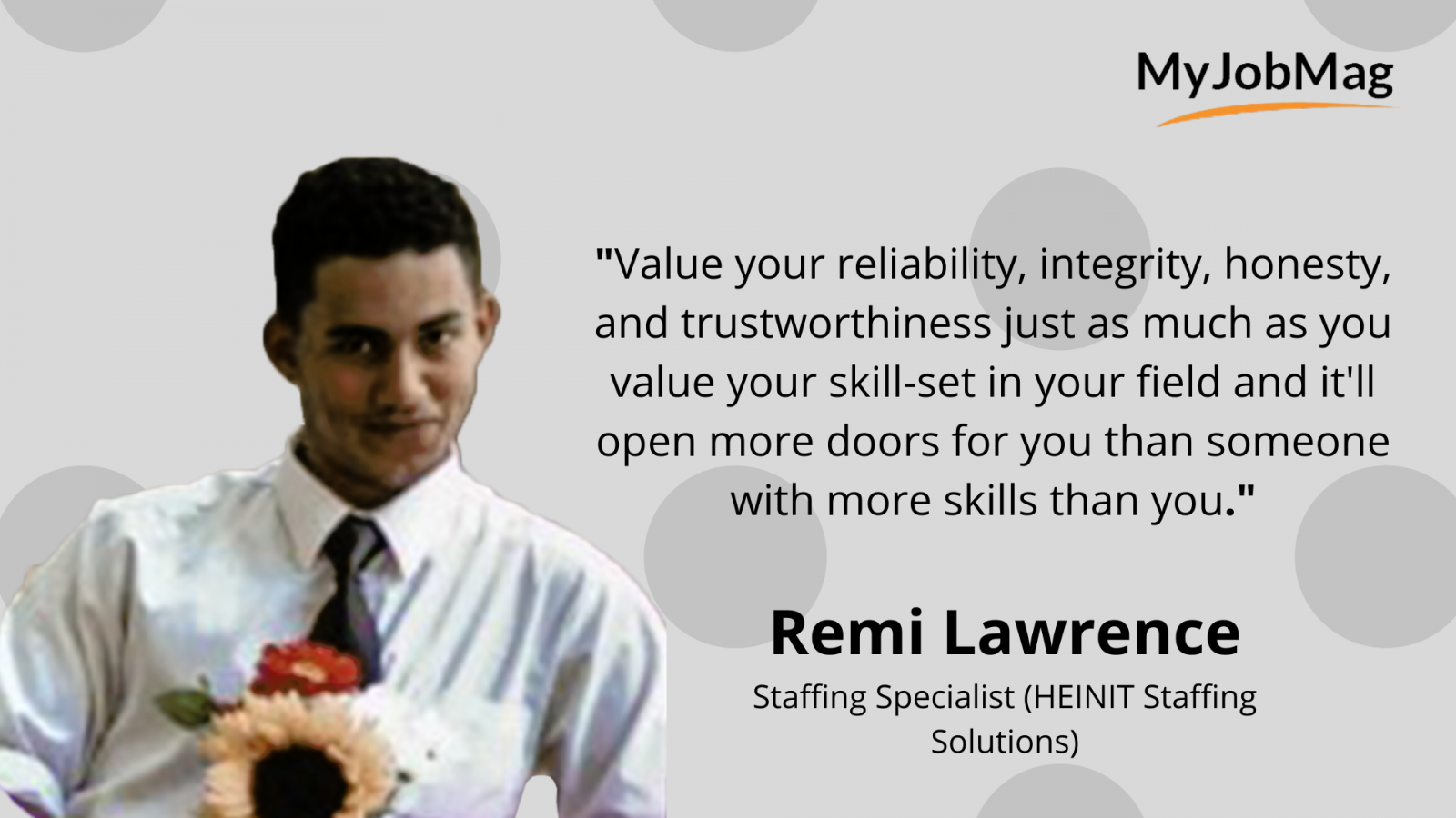 Remi Lawrence career advice