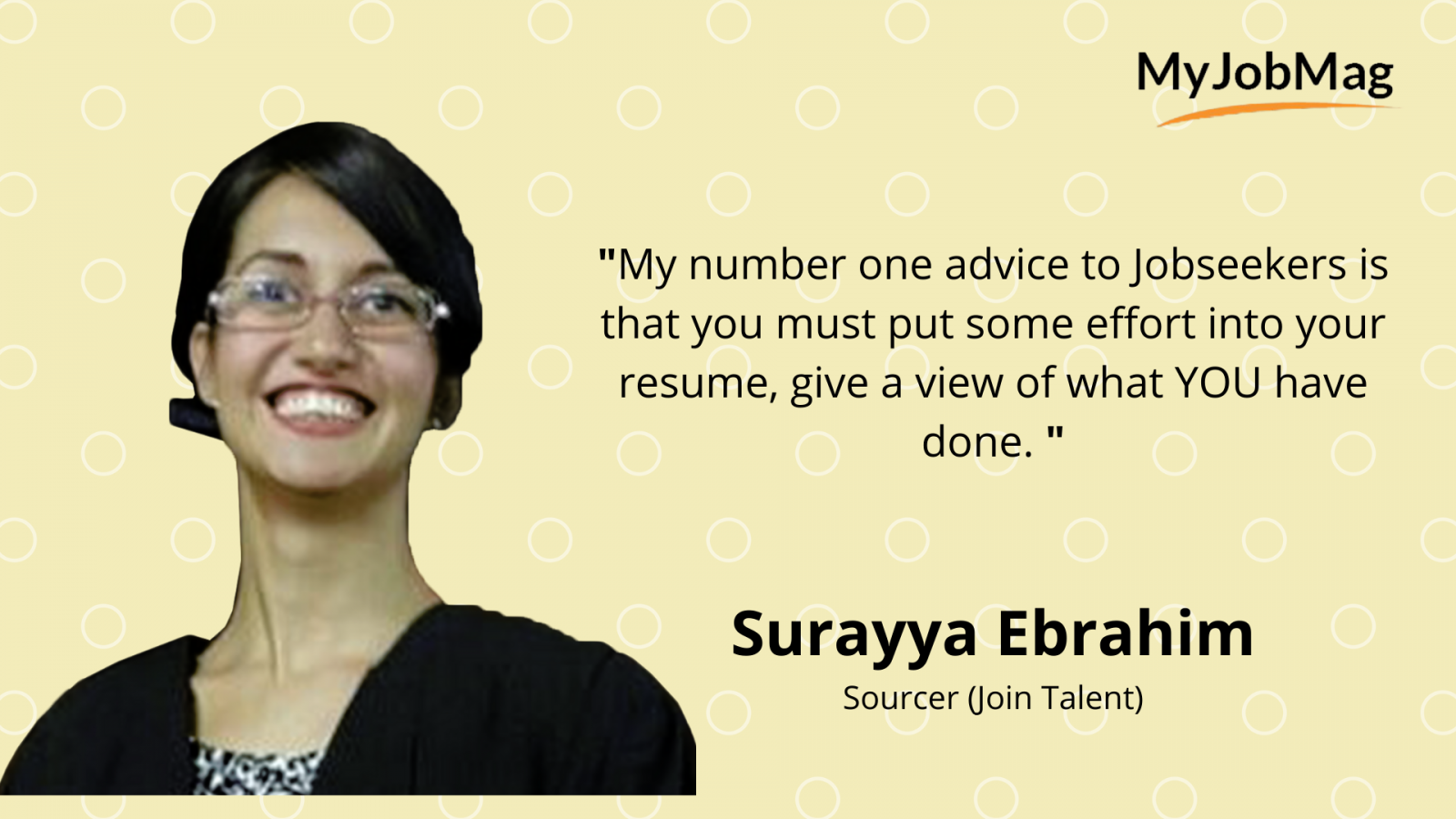 Surayya Ebrahim career advice