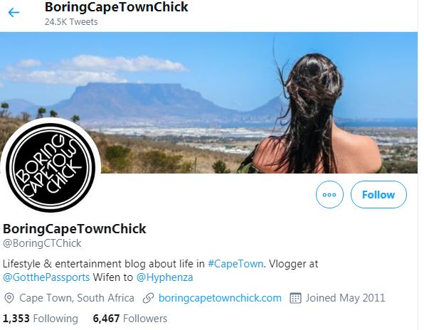 Boring Cape Town Chick